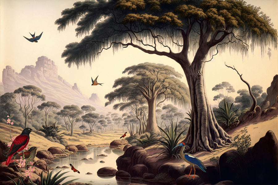 Ancient Valley Mural Wallpaper