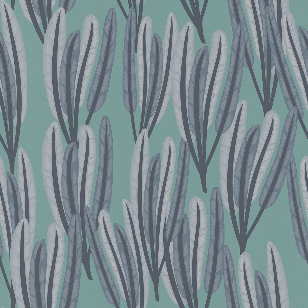 Palm on Green Mural Wallpaper - pure wallpaper artwork