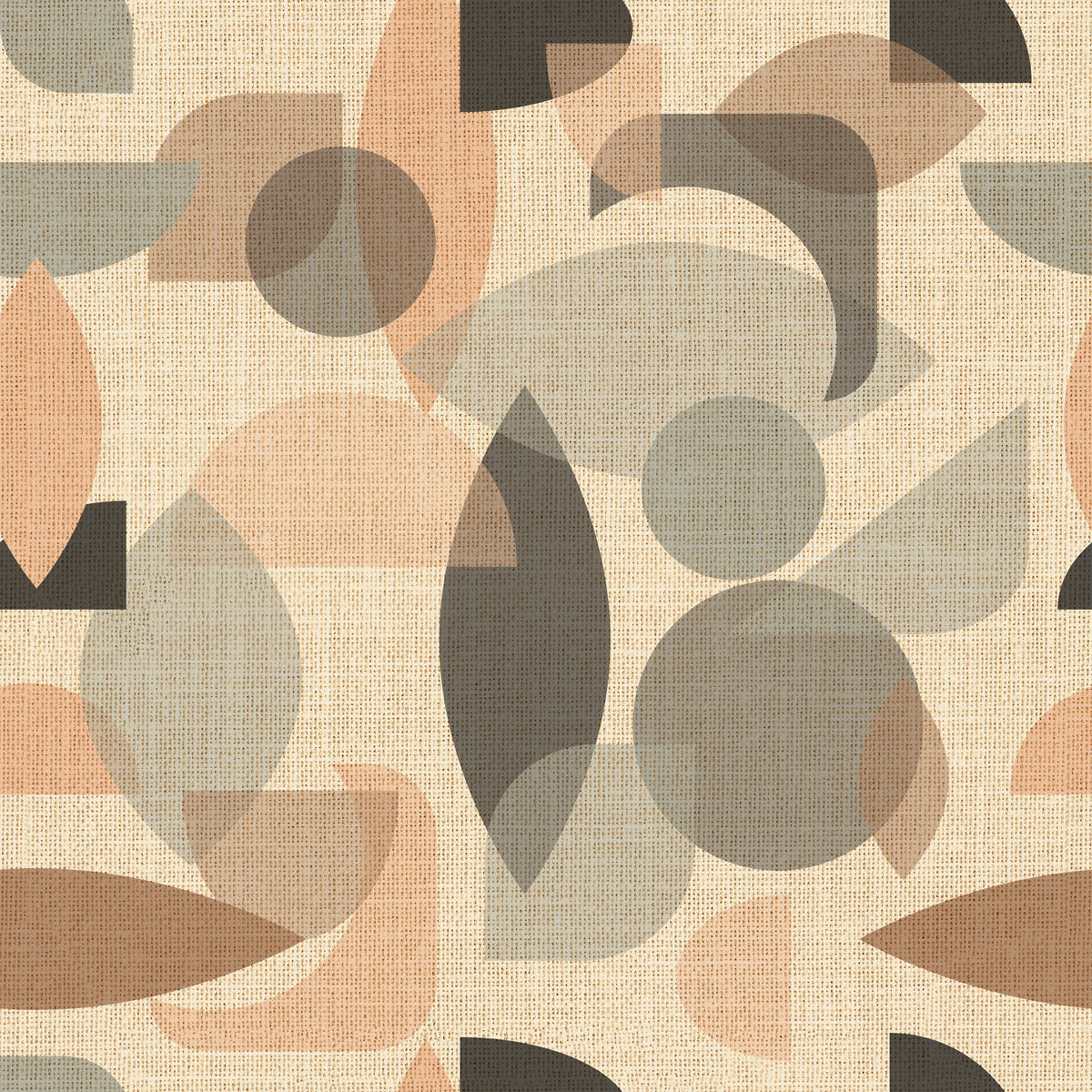 Homley Geometry, Beige Mural Wallpaper - pure wallpaper artwork