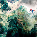 Parrot Grove Mural Wallpaper - pure wallpaper artwork