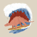 Surfing Stegosaurus Mural Wallpaper - pure wallpaper artwork