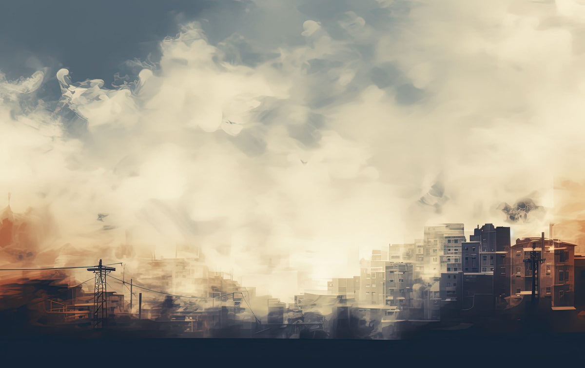 Sunny Cloudy Weather Mural Wallpaper - pure wallpaper artwork