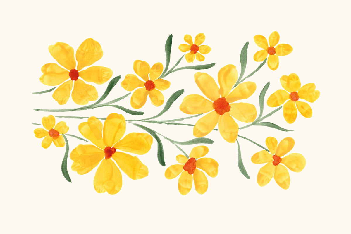 Pretty Blooms II Mural Wallpaper - pure wallpaper artwork