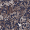 Tropical Wonderland, Eggplant Mural Wallpaper - pure wallpaper artwork