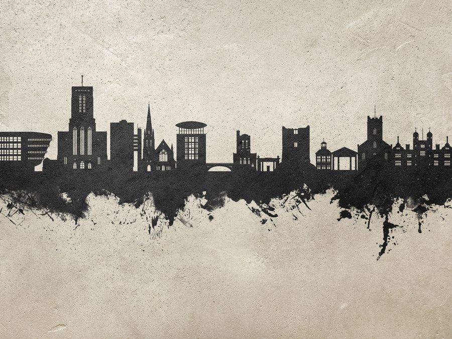 Guildford England Skyline Concrete Mural Wallpaper