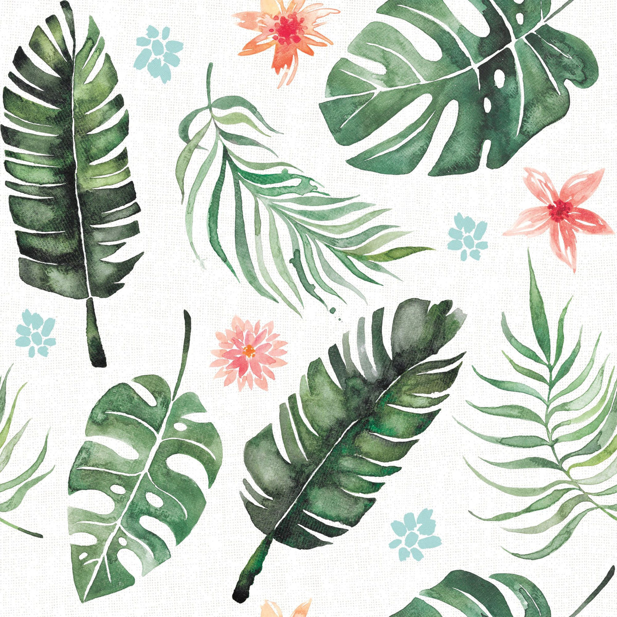 Paradise Foliage Light Mural Wallpaper - pure wallpaper artwork