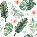Paradise Foliage Light Mural Wallpaper - pure wallpaper artwork