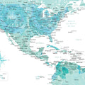 US Mexico Caribbean Map - Aquamar Mural Wallpaper - pure wallpaper artwork