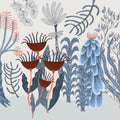 Purpurea Trees Mural Wallpaper - pure wallpaper artwork