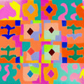 Neon Peru Pattern Mural Wallpaper - pure wallpaper artwork