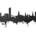 Sheffield England Skyline Black & White Mural Wallpaper - pure wallpaper artwork