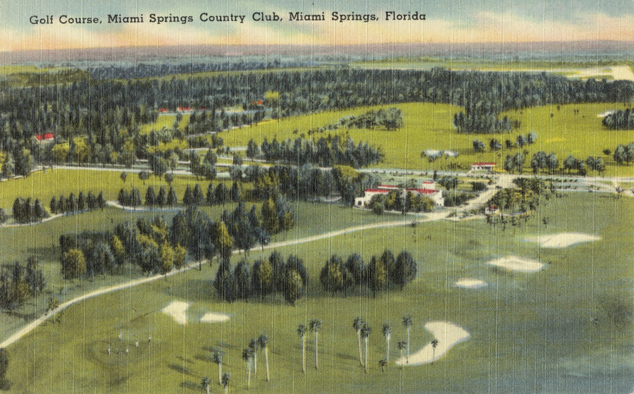 Greetings From Miami Golf Mural Wallpaper