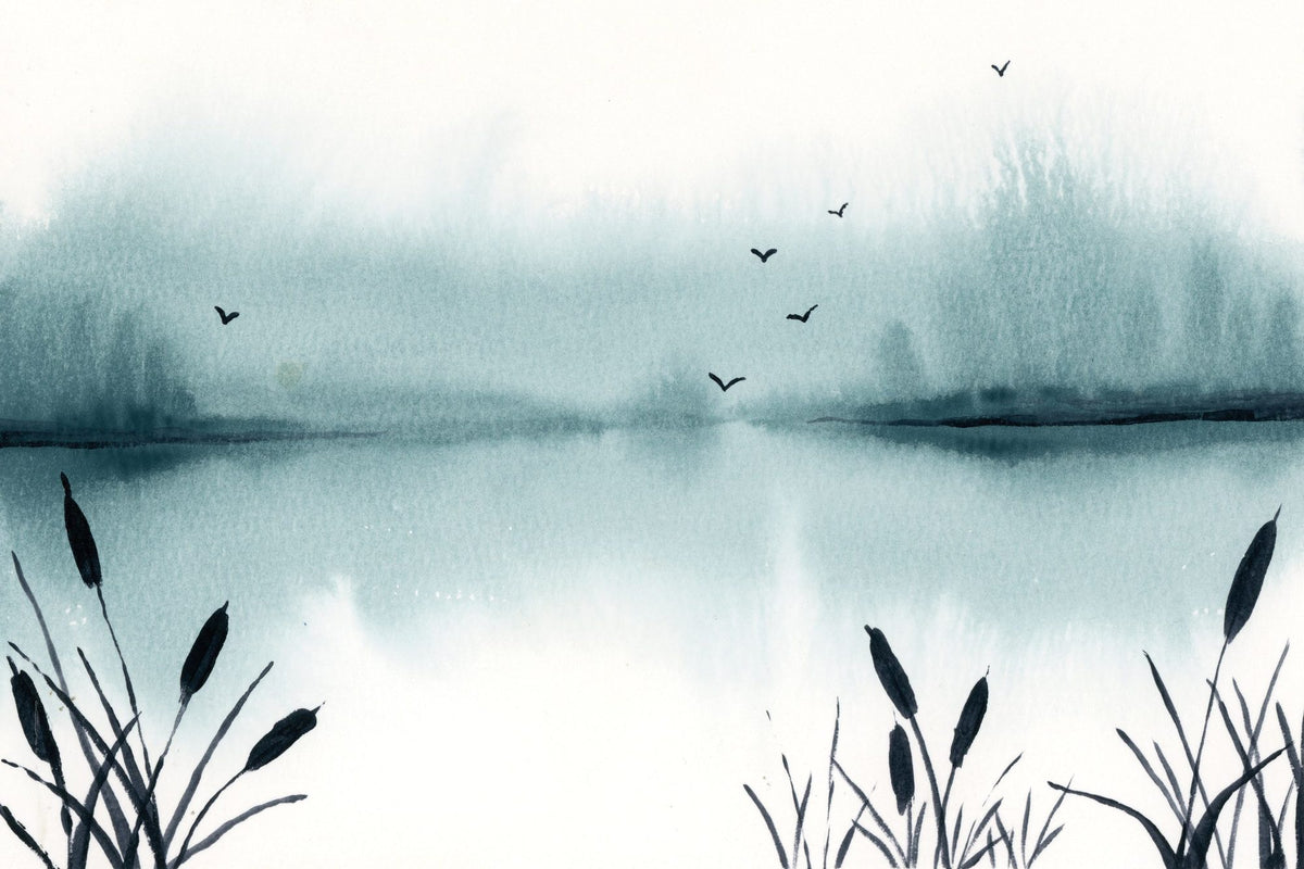 Lakeview Mural Wallpaper - pure wallpaper artwork