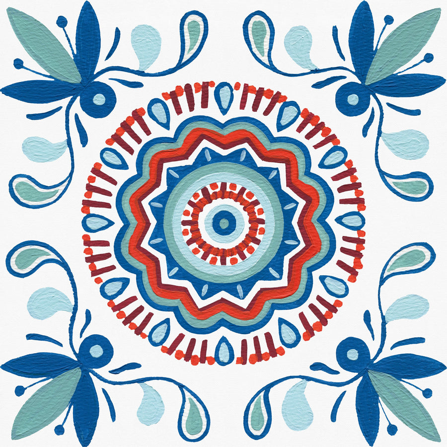 Tex Mex Mandala Tile III Mural Wallpaper