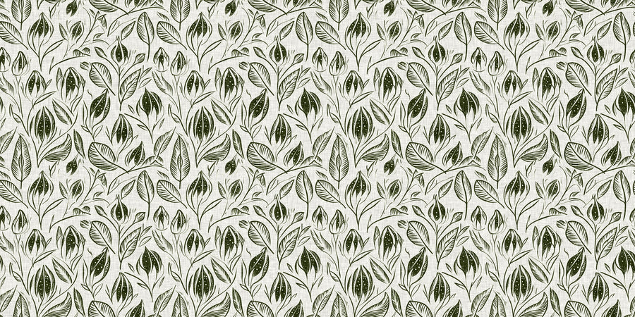 Lille, Olive Green Mural Wallpaper