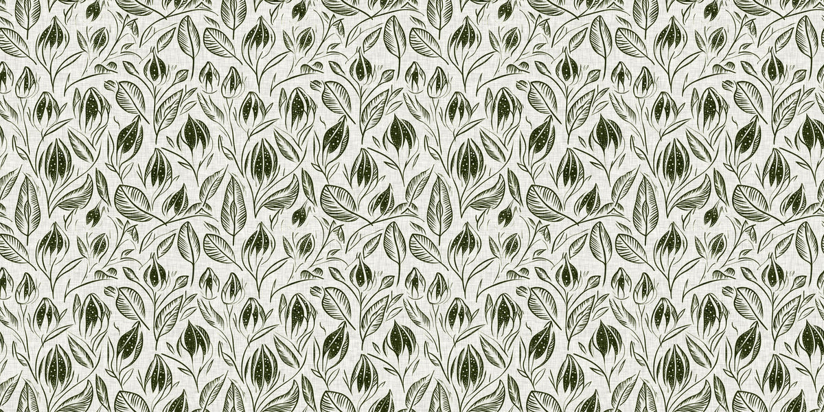 Lille, Olive Green Mural Wallpaper - pure wallpaper artwork