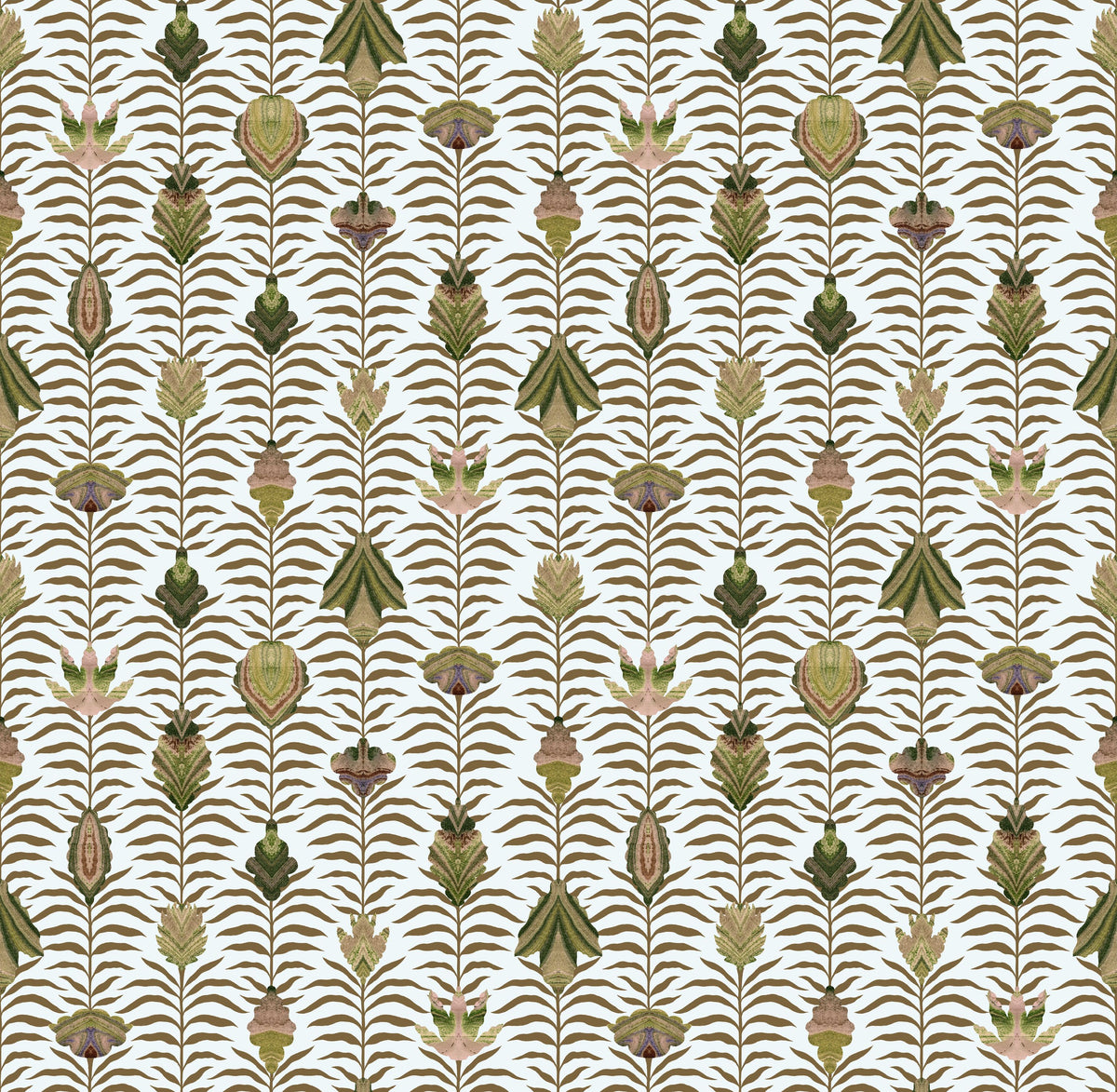 Marble Papers Flowers V.2, Spring Green Mural Wallpaper - pure wallpaper artwork