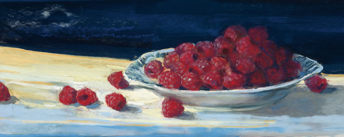 Bowl of Raspberries Mural Wallpaper - pure wallpaper artwork