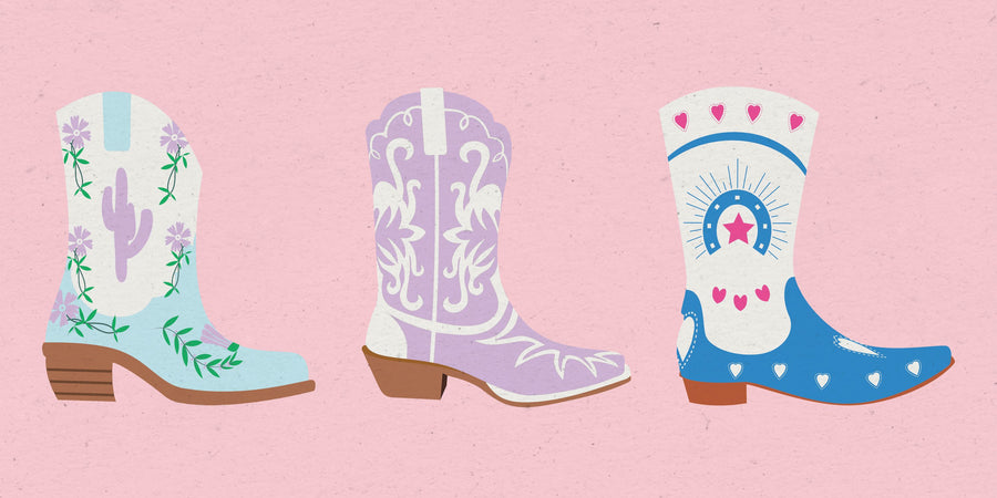 Cowgirly V Pastel Mural Wallpaper