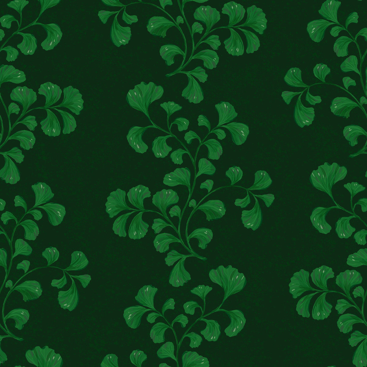 Fern Stripes, Chlorophyll Green Mural Wallpaper - pure wallpaper artwork