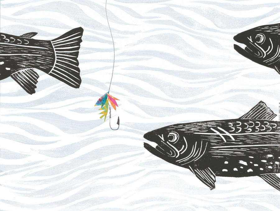 Fly Fishing III Mural Wallpaper