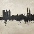Zagreb Croatia Skyline Concrete Mural Wallpaper - pure wallpaper artwork