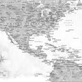US Mexico Caribbean Map - Jimmy Wash Mural Wallpaper - pure wallpaper artwork