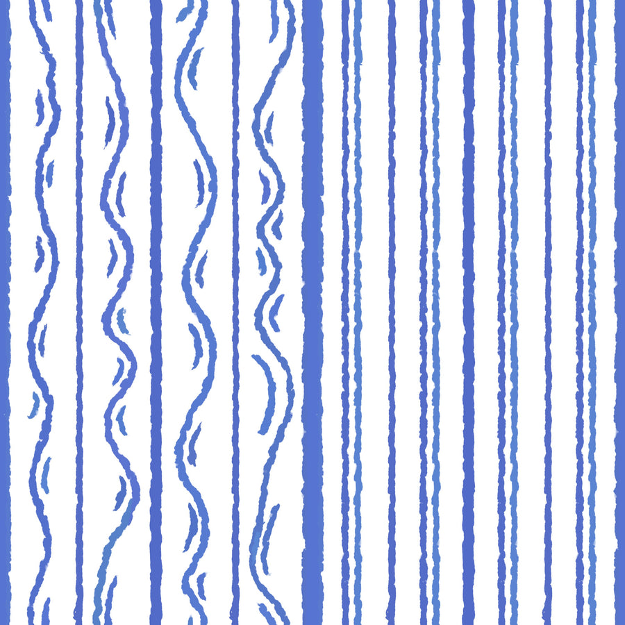 Blue Lines Mural Wallpaper