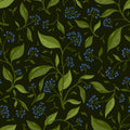 Winter Berries, Night Mural Wallpaper - pure wallpaper artwork