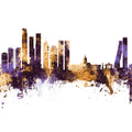 Colombo Sri Lanka Skyline Purple & Gold Mural Wallpaper - pure wallpaper artwork