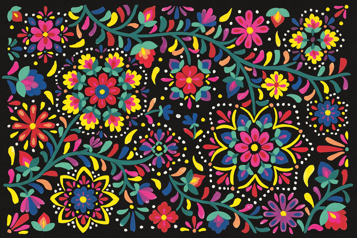Floral Fiesta I Mural Wallpaper - pure wallpaper artwork