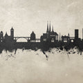Luxembourg City Skyline Concrete Mural Wallpaper - pure wallpaper artwork