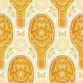 Floral Rackets, Yellow Mural Wallpaper - pure wallpaper artwork