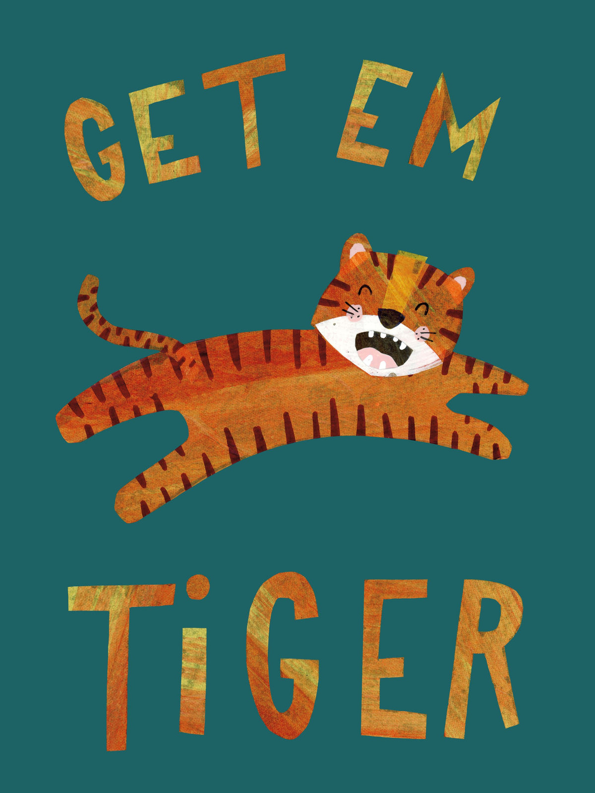 Get Em Tiger Mural Wallpaper - pure wallpaper artwork