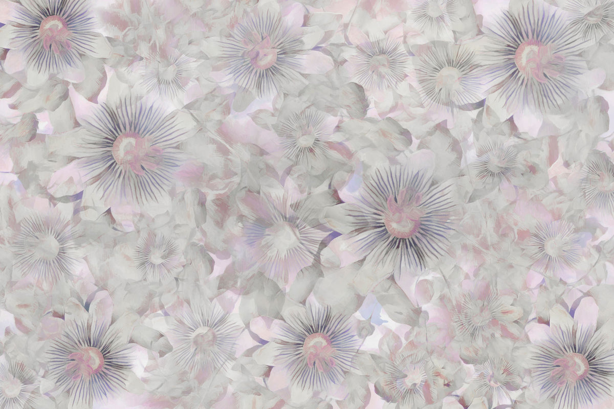 Smiling Flowers Mural Wallpaper - pure wallpaper artwork