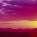 Magenta Twilight Peaks Mural Wallpaper - pure wallpaper artwork