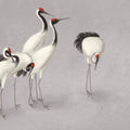 Japanese Cranes - Stone Mural Wallpaper - pure wallpaper artwork