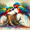 Exotic Birds Fantasy Mural Wallpaper - pure wallpaper artwork