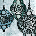 Moroccan Street Lanterns Mural Wallpaper - pure wallpaper artwork