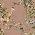 Whimsical Wildlife Blush Mural Wallpaper - pure wallpaper artwork