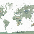 Scandi Map White Mural Wallpaper - pure wallpaper artwork