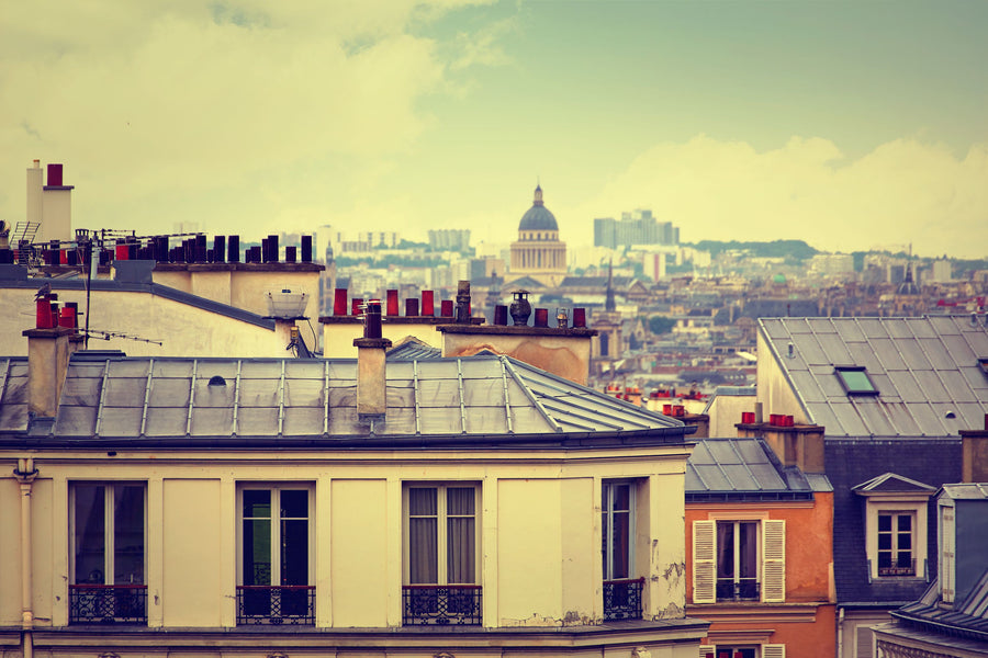 Vintage Rooftops Mural Wallpaper