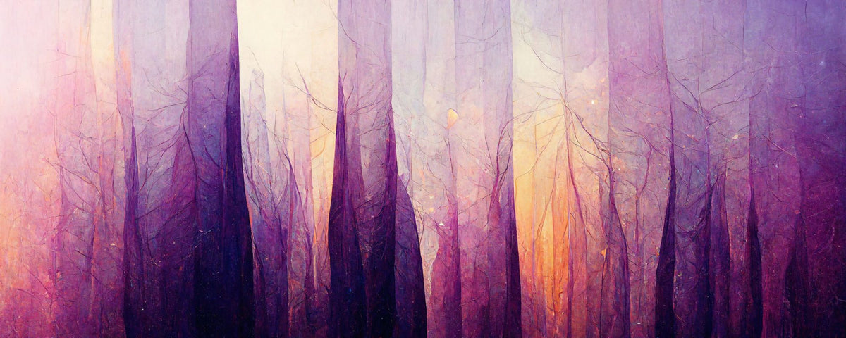Purple Forest Mural Wallpaper - pure wallpaper artwork