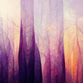 Purple Forest Mural Wallpaper - pure wallpaper artwork