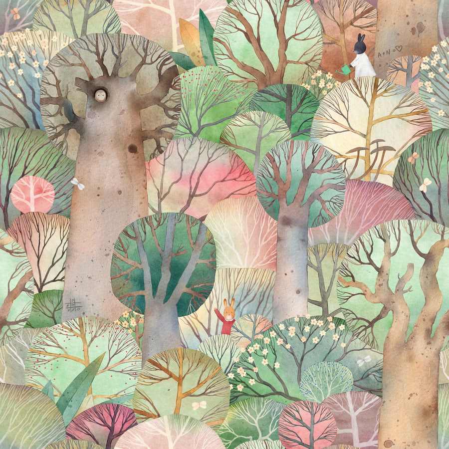 Forest Play Mural Wallpaper