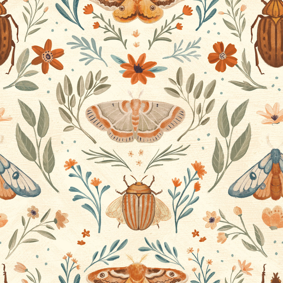Papilion Chase White Mural Wallpaper - pure wallpaper artwork