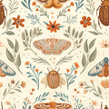 Papilion Chase White Mural Wallpaper - pure wallpaper artwork