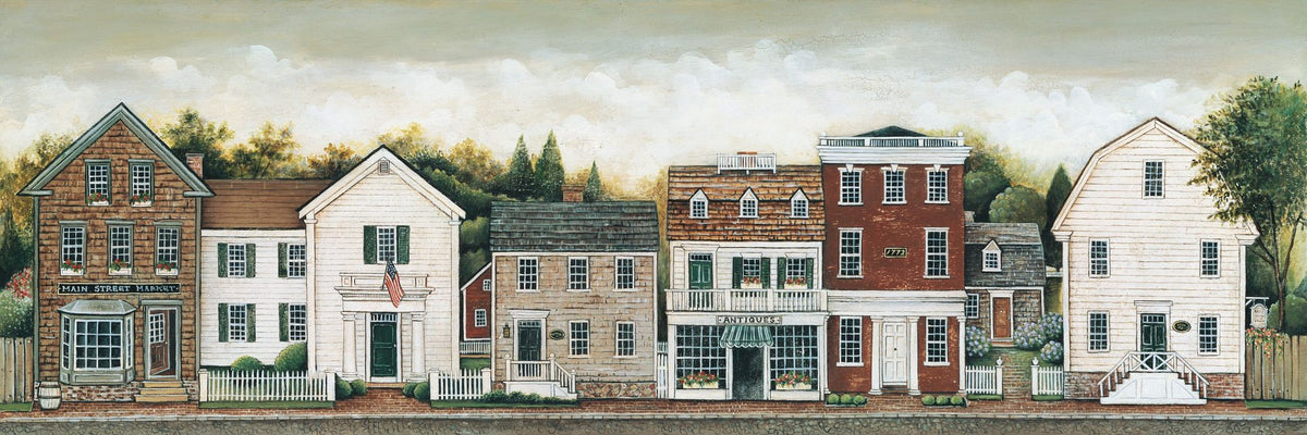 Main Street II Mural Wallpaper - pure wallpaper artwork