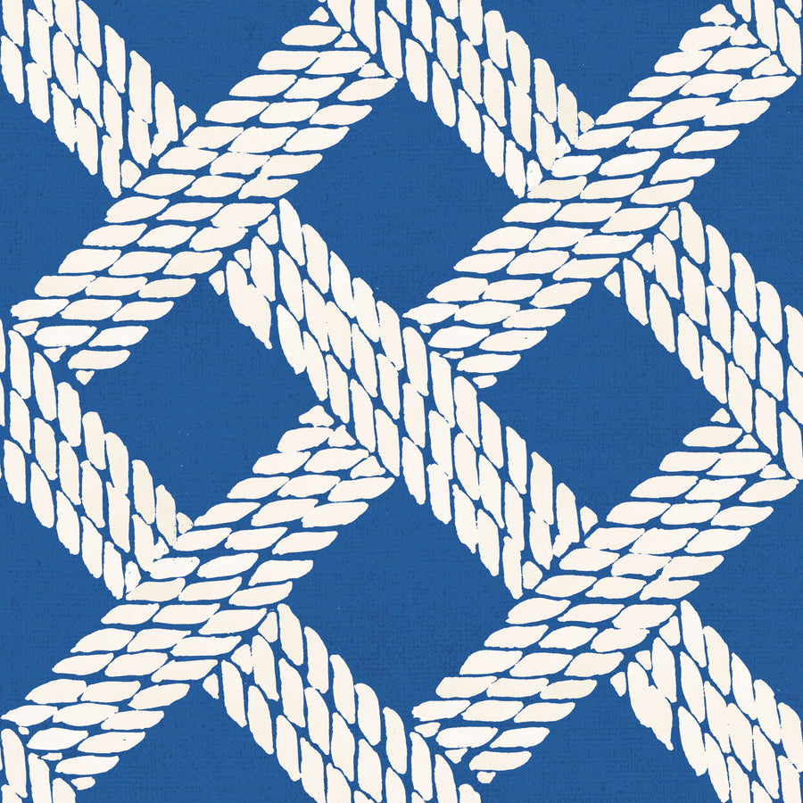 Seafood Shanty White on Blue I Mural Wallpaper