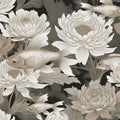 Dancing Fish, Khaki Mural Wallpaper - pure wallpaper artwork